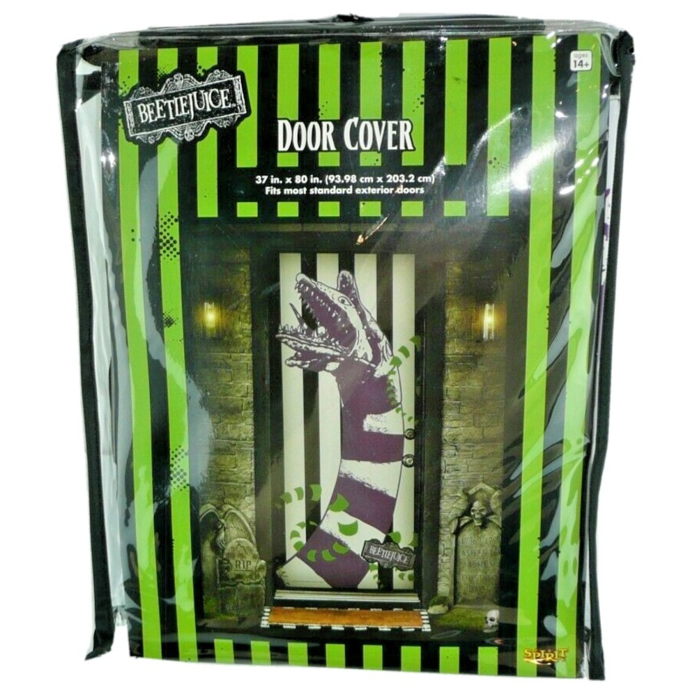 Beetlejuice Sandworm Door Cover Halloween Party Decoration Snake Monster Banner